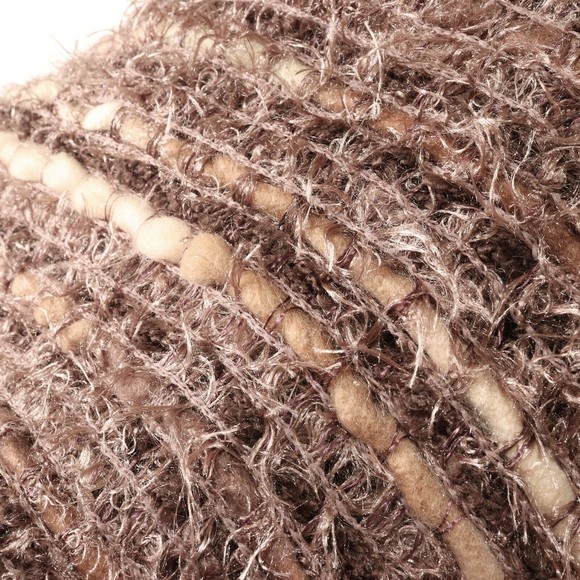 Renee's NYC Womens Fringed Scarf Brown Tan Chenille Anthopologie Faux Fur NEW - Picture 6 of 6